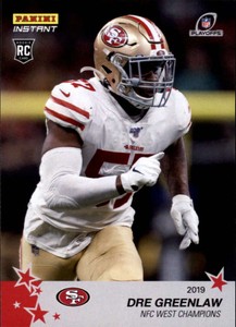 2019 Panini Instant Football Playoffs #211 Dre Greenlaw San Francisco 49ers RC R