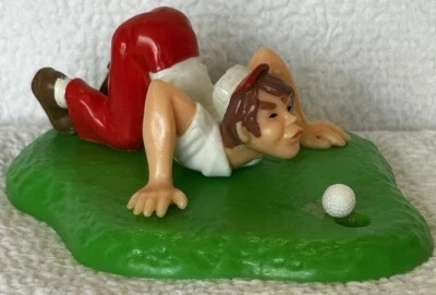 "Caprichoso adorno de pastel de golfista vintage 1978 Wilton #1306-5158 5""Lx4""Wx2""H divertido" Foto 1 de 4