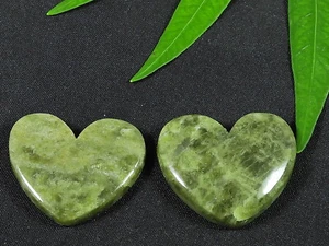 26-26MM Vessonite?Heart 2 Pcs Healing Heart Cabochon loose Gemstone 58Cts. R900 - Imagen 1 de 9