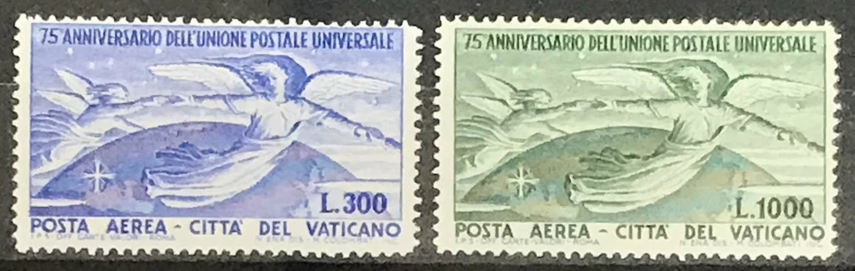 Vaticano #Mi161-Mi162 MNH 1949 UPU Ángeles Globo [C18-C19] Foto 1 de 1