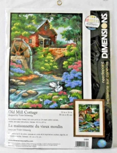 #2484 DIMENSIONS "OLD MILL COTTAGE" NEEDLEPOINT KIT - NIP AND BEAUTIFUL! - Picture 1 of 2