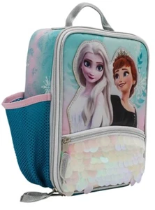 DISNEY FROZEN ELSA & ANNA BPA-Free Insulated Lunch Tote Box w/ Bottle Pocket NWT - Picture 1 of 5