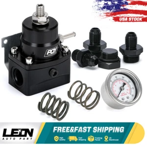 Adjustable Fuel Pressure Regulator Kit W/0-160psi Gauge &3 TYPES Pressure Spring - Picture 1 of 15