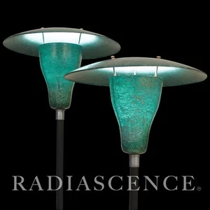 PAIR ATOMIC SPACE AGE MODERN FIBERGLASS LANDSCAPE LAMPS 50's EAMES CHAIR ZENITH - Picture 1 of 9