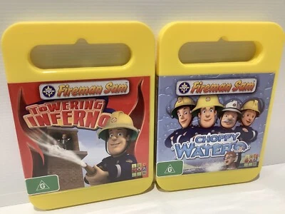 Fireman Sam DVDs X2 Towering Inferno & Choppy Waters PAL R4 ABC Kids Rated G - Image 1 of 4