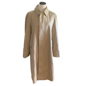 Burberry Burberrys’ London Plaid Mens Trench Coat Reg 50 Tan/Khaki (READ) - Picture 1 of 20