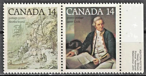 CANADA:1978 SC#763-64 pair with margin MNH Capt.James Cook, explorer of Canada F - Picture 1 of 2