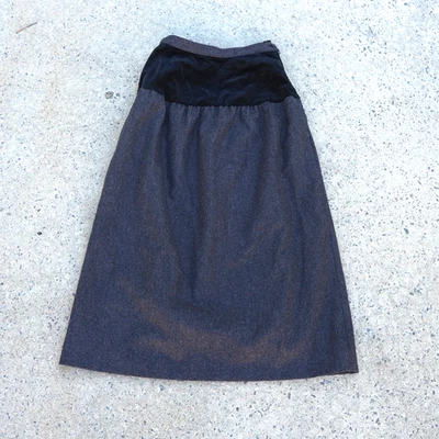 Falda de lana negra de lujo silenciosa Valentino vintage RARA IT 40 US 4/6 sirena de oficina Foto 1 de 4