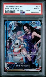 PSA 10 Boa Hancock (2025 PSA Magazine Promo) OP07-038 One Piece Promo - Imagen 1 de 5
