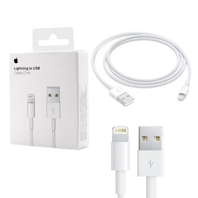 Genuine Apple 1M (3.3') USB to Lightning Charging Cable A1480 (MXLY2AM/A) w/Cube - Image 1 of 4