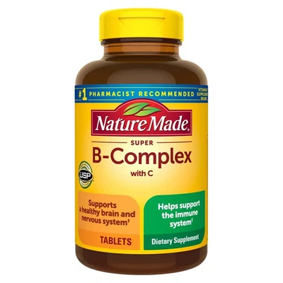 Complejo Super B Nature Made con Vitamina C Ácido Fólico 460 comprimidos Foto 1 de 2