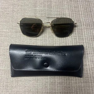 Vintage General Optic Sunglasses HGU - 4/p. Mil-s-25948 1978 Vietnam Aviator EUC - Picture 1 of 9