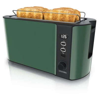 Arendo Toaster 4 Scheiben Langschlitz LED Anzeige 1500W Grün - Bild 1 von 4