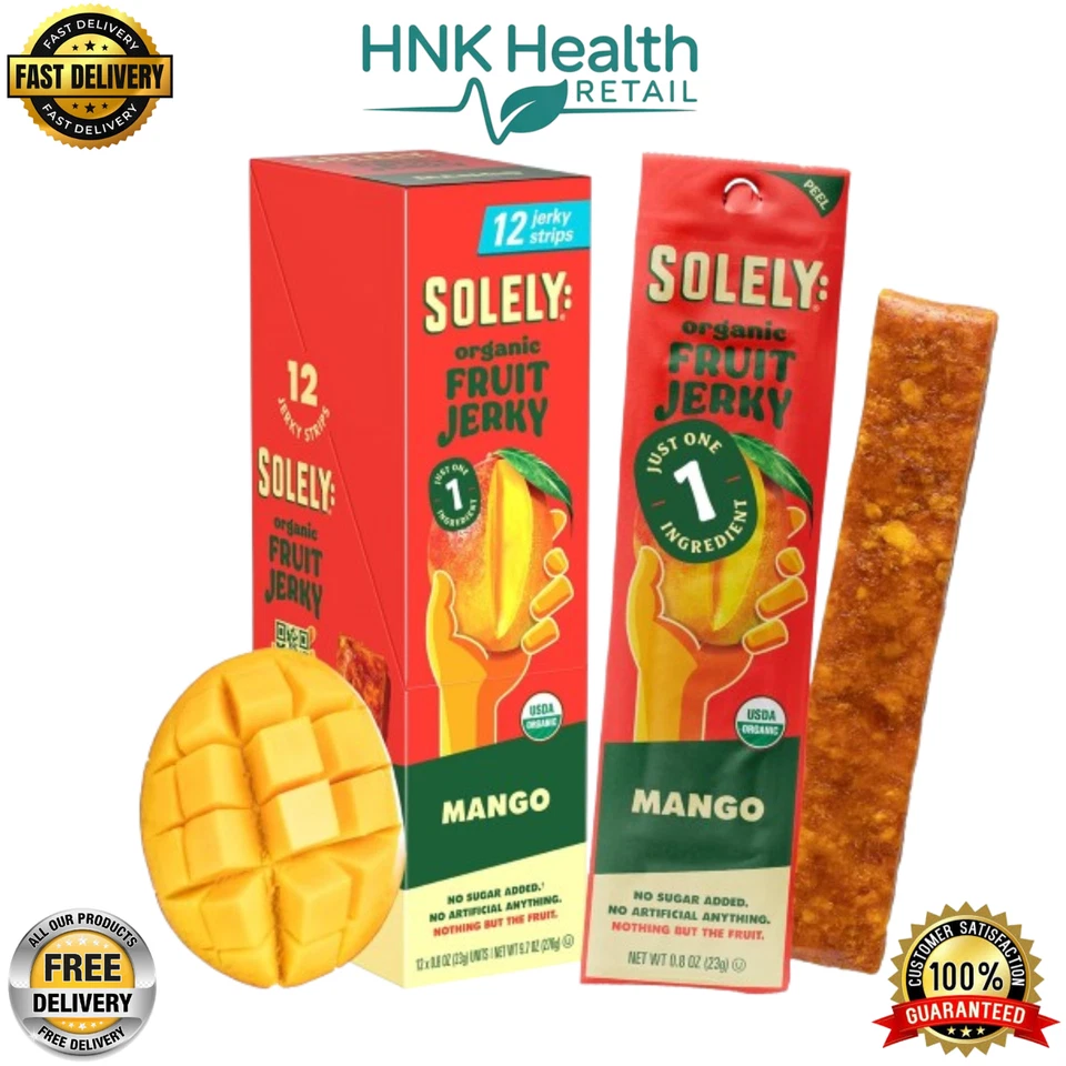 Soely - Fruta de mango orgánica cecina - 12 frutas envueltas individualmente - Paquete de 2 Foto 1 de 4