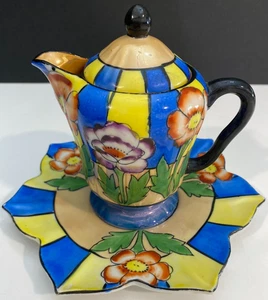 Vintage. Old Orchard ME Lusterware Floral Souvenir Milchkännchen Krug & Untertasse TA Japan - Bild 1 von 13