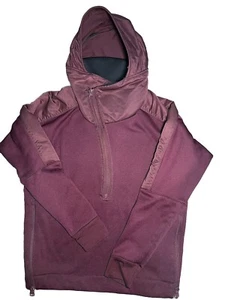 Adidas Harden Pullover kids Hoodie Half Zip Training maroon Sz M basketball - Picture 1 of 8
