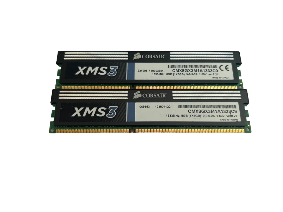Corsair CMX8GX3M1A1333C9 | 16 GB (2x8GB) DDR3 RAM | 1333 MHz | 10600U | XMS3 - Bild 1 von 1