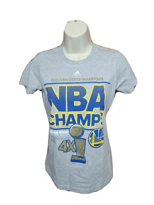 Adidas Golden State Warriors NBA Basketball Champs Womens Small Gray TShirt - Image 1 of 4