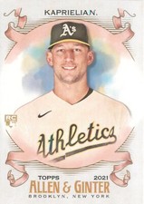 James Kaprielian RC 2021 Topps Allen & Ginter Baseball Rookie Card#257 Athletics