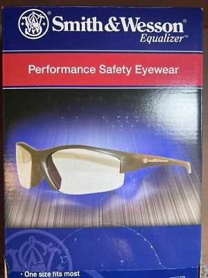 Smith & Wesson Ecualizador Gafas de Seguridad Pistola Marco de Metal Lente Antiniebla Transparente Foto 1 de 4