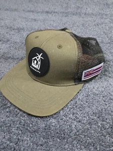 Haleakava Maui SnapBack Cap Hat Green Brown Camo Flag Hawaii Palm Tree - Picture 1 of 5