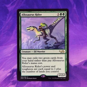 Barajas de Duelo Allosaurus Rider 002 EVG MTG: Antología Guerrero Elfo Verde Neomarca - Imagen 1 de 2