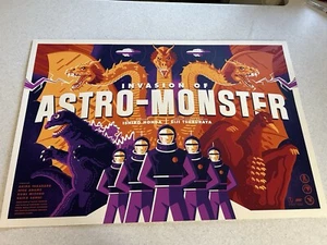 Mondo Godzilla Invasion of Astro-Monster Poster Tom Whalen Monster Zero 24x36 - Picture 1 of 9