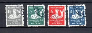 Netherlands 1929 old set Child stamps (Michel 229/32 C Roltanding) nice used - Picture 1 of 2