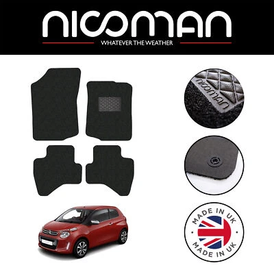 Citroen C1 2014-present GENUINE DELUXE Tailored Car Floor Mats Black Set - Image 1 of 4