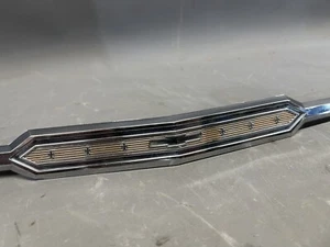 1966 Chevy II Nova Front Hood Lip Molding Trim Appliqué Emblem Spear Crest OEM - Picture 1 of 14