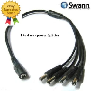 Swann 1 to 4 Way Power Cable Splitter Multiplier CCTV Security Cameras - Picture 1 of 5