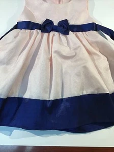 Authentisches Dorissa Mädchen rosa schimmerndes dunkelblaues Kleid (Größe 18M) - Bild 1 von 4