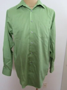 KENNETH COLE REACTION, MEN'S OLIVE GREEN COTTON LONG SLEEVED DRESS SHIRT, SIZE M - Picture 1 of 8