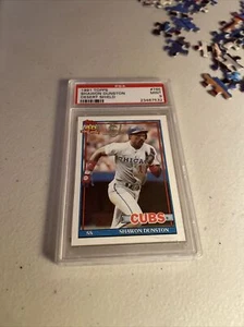 Topps Desert Shield 1991 #765 Shawon Dunston PSA 9 cachorros auténtico - Imagen 1 de 2