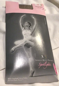 Focos de teatro AB American Ballet 1 par de medias desnudas para niña talla M 32-52 libras - Imagen 1 de 4