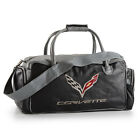 C7 Corvette Black And Gray Leather Duffle Bag