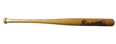 Vintage 1999 Mini Wooden MLB Atlanta Braves Bat 18 inch Cover