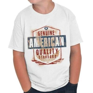 Vintage Proud Patriot American Made Quality Youth Crewneck T Shirts Boy or Girl - Picture 1 of 4