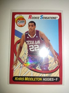 Fleer '12-'13 Khris Middleton Rookie Sensations #65 Car
