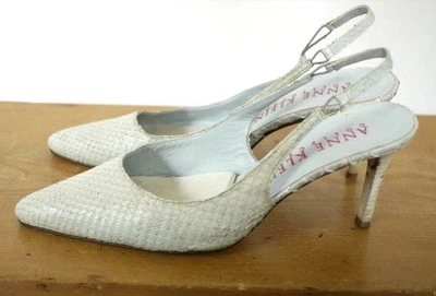 ANNE KLEIN Italy Light Green Snakeskin High Heel Slingback Dress Pumps 8.5M 39 - Изображение 1 из 4