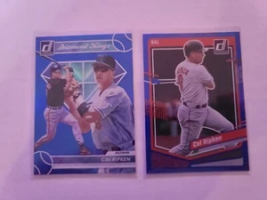 2023 Donruss Cal Ripken Lot X2 (Blue Holo #155 & DK #8) Baltimore Orioles - Picture 1 of 2