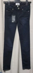 BNWT - PAIGE Skyline Transcend Skinny Mid Rise Soft Dark Blue Jeans Sz24 - Picture 1 of 7