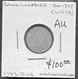 BRUNSWICK-LUNEBURG-CALEMBERG-HANNOVER - BILLON MARIENGROSCHEN, 1783 IWS  - Picture 1 of 2