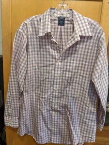 Brooks Brothers Hemd, Herren 16 32/33 blau weiß rot kariert, bügelfrei, top - Bild 1 von 3