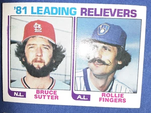 1982 TOPPS 81 SAVE LEADERS #168 ROLLIE FINGER BRUCE SUTTER NEUWERTIG HOF MVP MLB - Bild 1 von 1