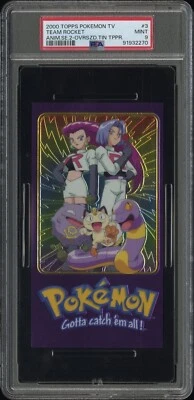Topps Pokemon TV Animation Series 2 Oversized Tin Topper # 3 Team Rocket PSA 9 - Image 1 of 2