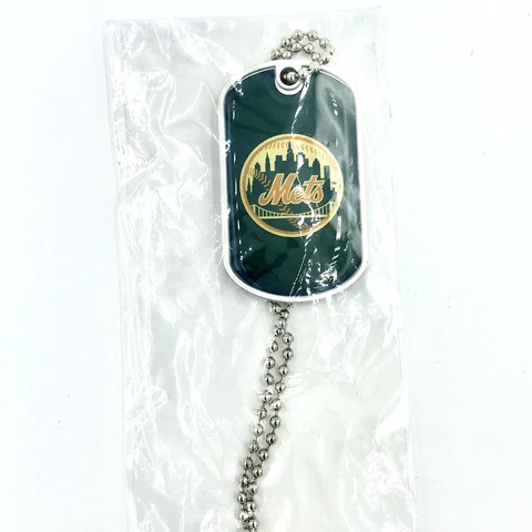 New York Mets MLB Dog Tag Necklace Keychain Pendant Cover