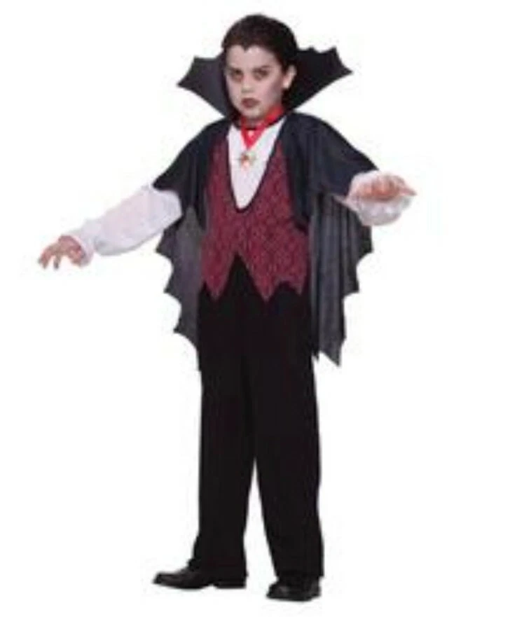 VAMPIRE BOY CHILD COSTUME SIZE S 4-6 By RUBIES Open Bag Complete