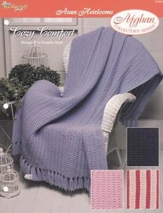 Aran Afghan Crochet Pattern COZY COMFORT Needlecraft Shop - Picture 1 of 2