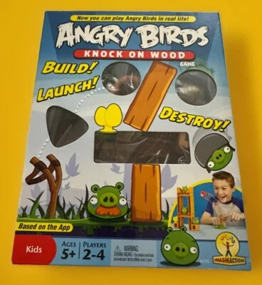 Mattel 2011 Angry Birds KNOCK ON WOOD Game COMPLETE!  - Image 1 of 3